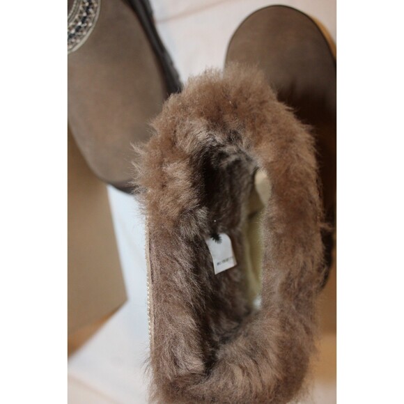 UGG CLASSIC MINI TRAILGAZER HICKORY SUEDE SHEARLING WATERPROOF BOOTS WOMEN  7 - Picture 3 of 5